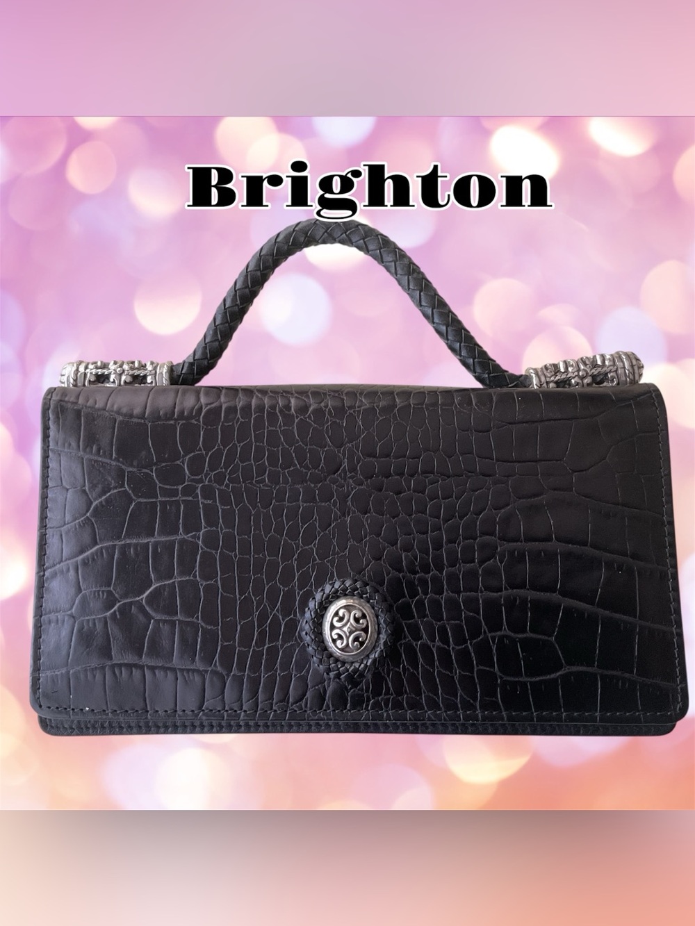 Brighton Black Leather Handbag